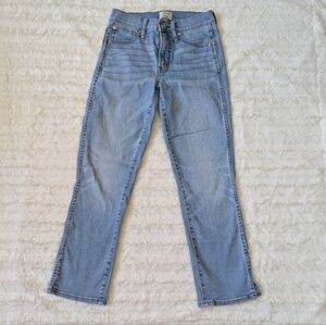 J. Crew Blue Straight Leg Cropped Jeans